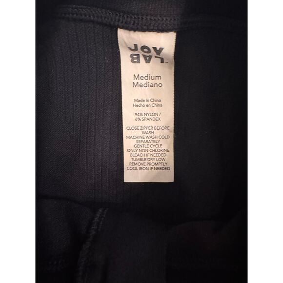 Joy Lab Women's Active Crop Black Full Zip Stretch Jacket Size M - Picture 3 of 4